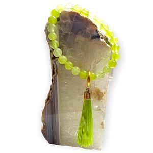 Green Chalcedony Worry/Fidget Stretch Bracelet